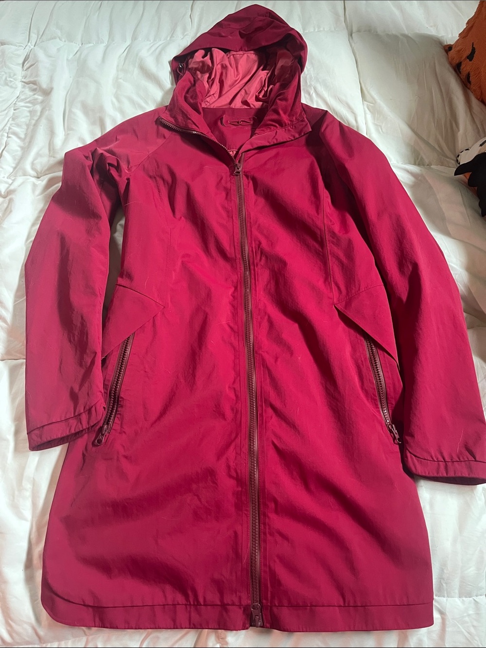 Lululemon Rain Rebel waterproof jacket deep ruby color